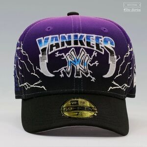 MYFITTEDS size 7 1/4 NEW YORK YANKEES 27X WS CHAMPS Metallica inspo LIGHTNING